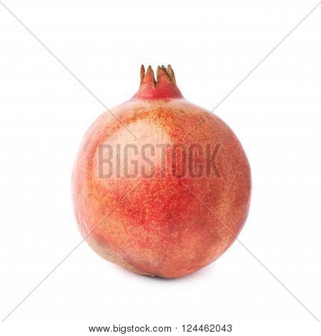 Pomegranate punica granatum fruit isolated over the white background