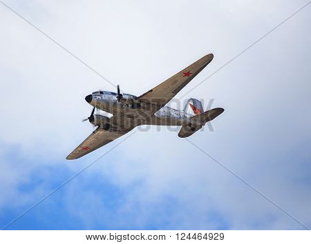 MOSCOW REGION - AUGUST 25: Military transport aircraft 