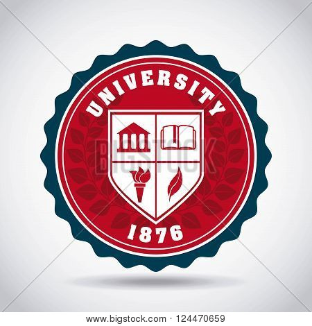 university emblem design, vector illustration eps10 graphic