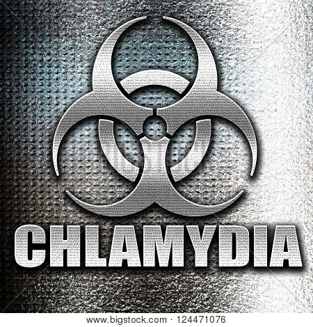 Grunge metal Chlamydia concept background with some soft smooth lines