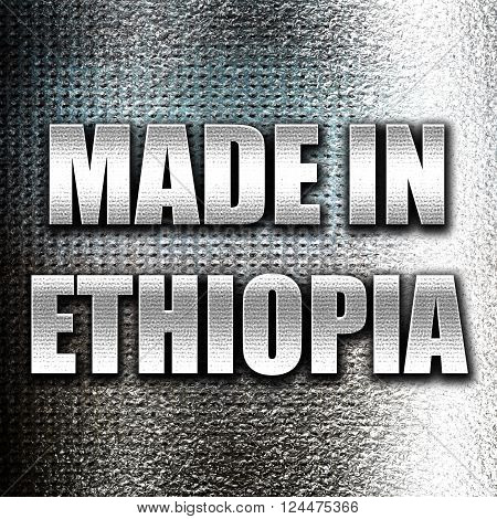 Grunge metal Made in ethopia with some soft smooth lines