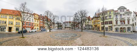 GOTHA, GERMANY - MAR 25, 2016: scenic view to old town of Gotha in Thuringia, Germany. Gotha is the mother town of most european nobility families.