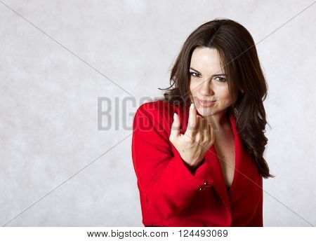 A Young Woman Calls The Interlocutor