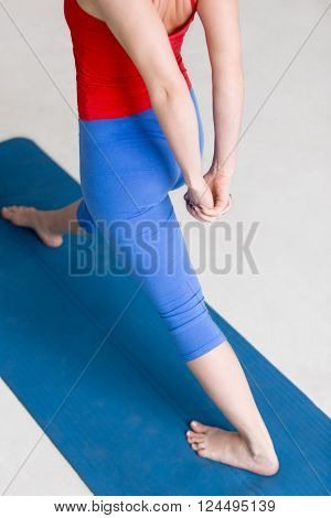 Parshvottanasana Pose. First Stage