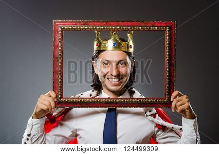 Young king businessman in royal concept