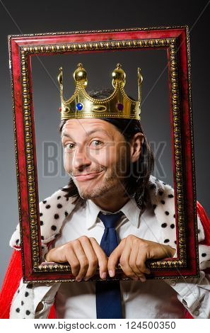 Young king businessman in royal concept