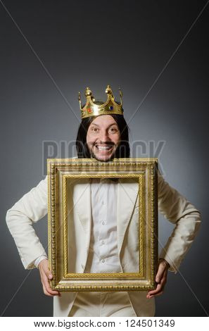 Young king businessman in royal concept