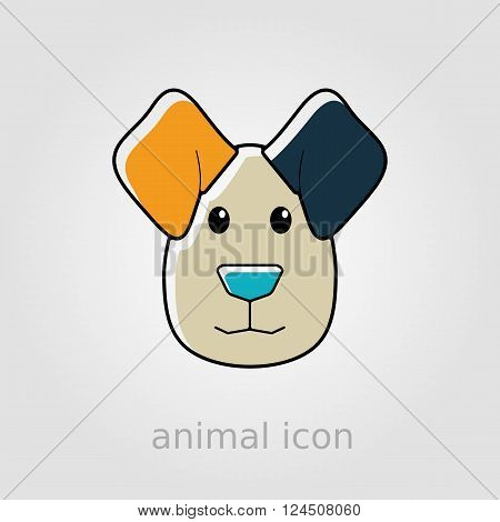 Dog icon. Farm animal vector illustration eps 10