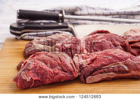 raw meat delicious veal Beef Cheeks - best meat for tasteful gourmet slow cooking