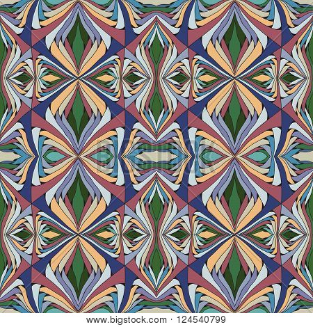 Bright seamless repeating pattern with a black stroke