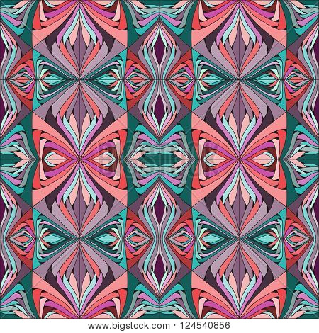 Bright seamless repeating pattern with a black stroke