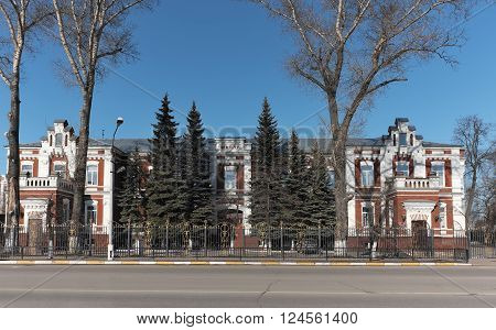 RAMENSKOYE, RUSSIA - MARCH 23, 2016: View of high comprehensive school No. 4 it is constructed in 1859