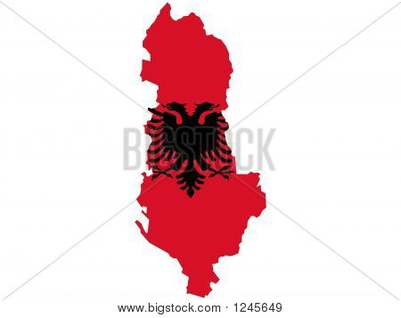 Kort over Albanien