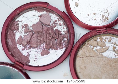 Selective Focus On Red Color Crak Blusher