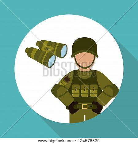 Military  icon concept with icon design, vector illustration 10 eps graphic.