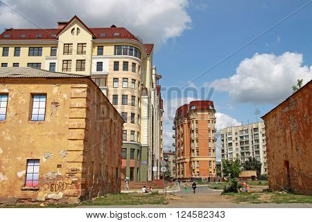Omsk, Russia - July 02, 2010: Architectural And Historical  Complex Of Omsk Fortress, View Of Old Ba