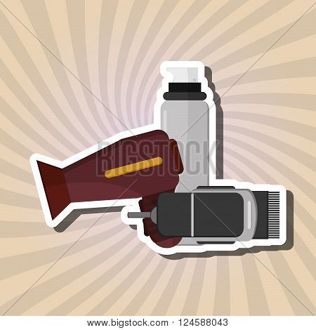 Hair salon  concept with icon design, vector illustration 10 eps graphic.