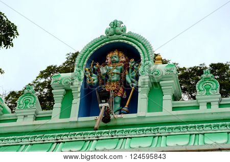 Hindu temple complex Batu Caves located on the outskirts of Kuala Lumpur in Gombak district Malaysia.