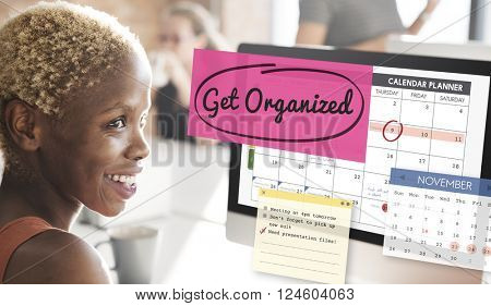 Get Organized Tidy Up Clean Schedule To Do Concept