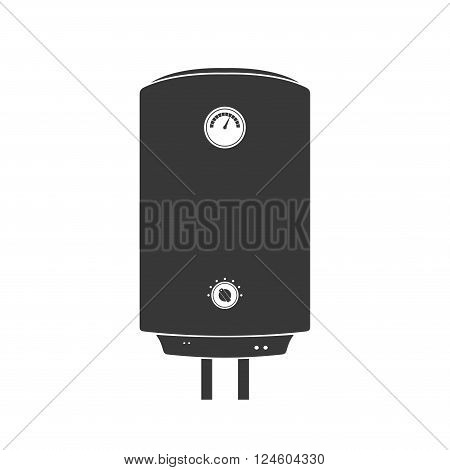 Boiler Icon in flat style isolated on white background. Vector Illustration