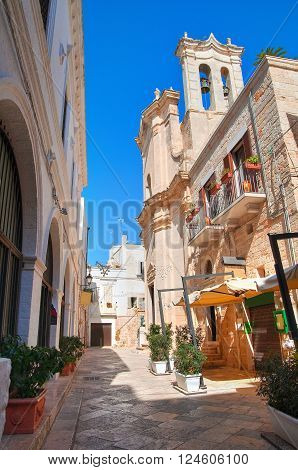 Alleyway of Polignano a mare. Puglia. Italy