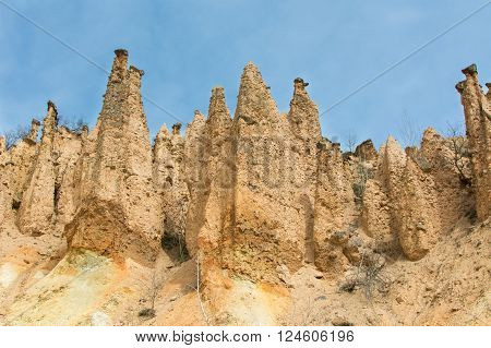 Devils town in Serbia. Rocks of Djavolja varos natural wonder