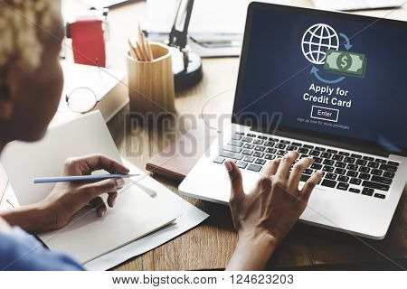 Apply for Credit Card Loan Payment Banking Concept