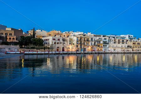 A shot of ocean view buildings in Malta.