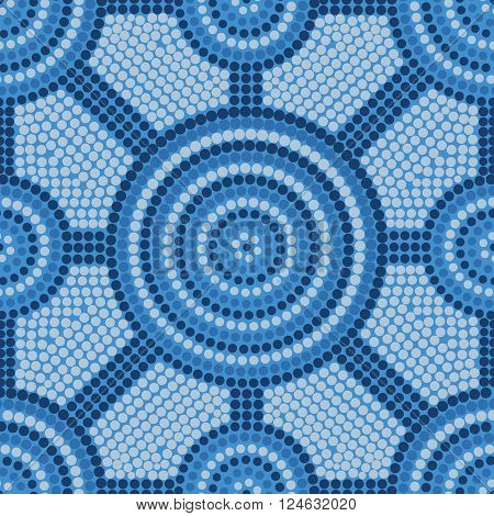 Abstract Aboriginal Dot Painting In Vector Format.