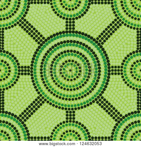 Abstract Aboriginal Dot Painting In Vector Format.