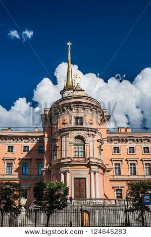 Mikhailovsky Castle, aka St Michael's castle, or Engineers castle, St Petersburg, Russia. One of the main attractions of the city with museum inside.