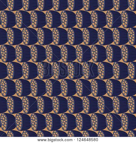 Vector floral pattern in doodle style. Flowers on a dark background. Seamless pattern can be used for pattern fills web page background surface textures.