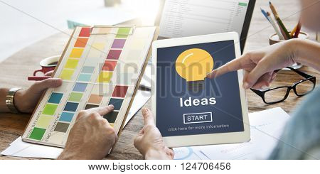 Ideas Sharing Website Mission Objective Online Concept