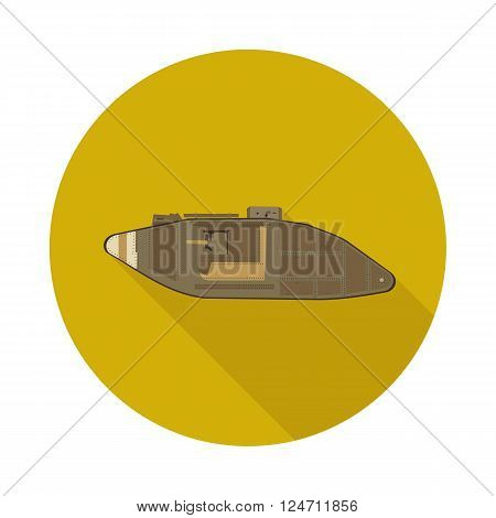 flat icon tank of the first world war in vector format eps10