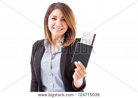 Businesswoman Ready To Travel