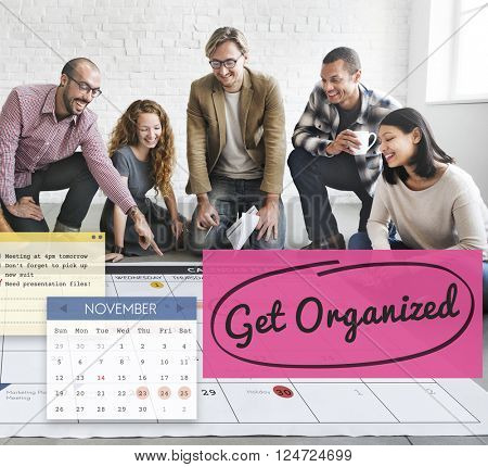 Get Organized Tidy Up Clean Schedule To Do Concept