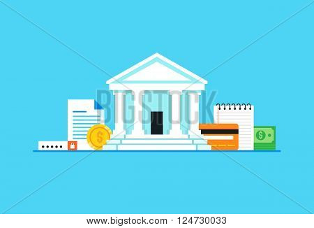 Finance, Bank, Investment. Flat design modern vector illustration concept.