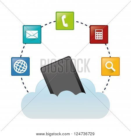 gadget concept with icon design, vector illustration 10 eps graphic.