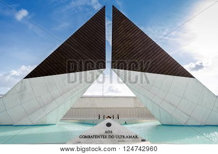 The Monumento Combatentes Ultramar in Lisbon. This memorial is dedicated to the Portuguese soldiers who died during the 1961-1974 Overseas War.
