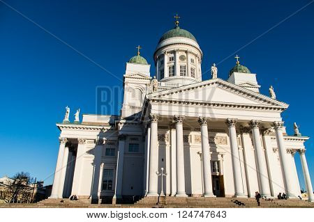 Helsinki Cathedral is the Finnish Evangelical Lutheran cathedral. The church was originally built a tribute to the Grand Duke of Finland, Tsar Nicholas I of Russia