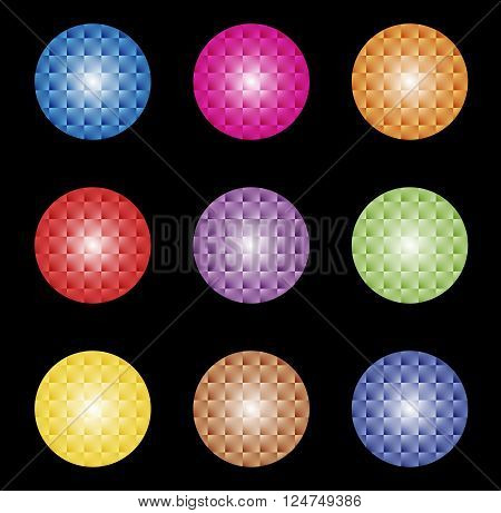 Colored Round Buttons Vector EPS 10 Format