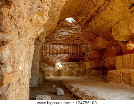 Carthago (Carthage) ruins of capital city of the ancient Carthaginian civilization. UNESCO World Heritage Site. Tunis Tunisia.