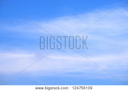 Blue sky with spindrift clouds may be used as background.