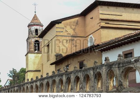 An old church in Patzcuaro Michoacan Mexico