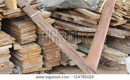 Wood was cut to prepare to build various locations.