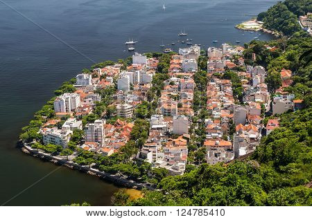 Urca district in Rio de Janeiro Brazil - Located at the bottom of the Sugarloaf