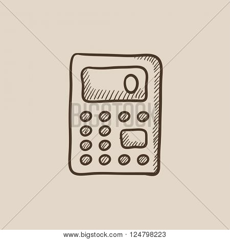 Calculator sketch icon.