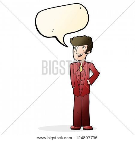 cartoon upperclass man with speech bubble