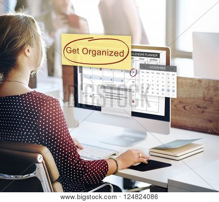 Get Organized Tidy Up Clean Schedule To Do Concept