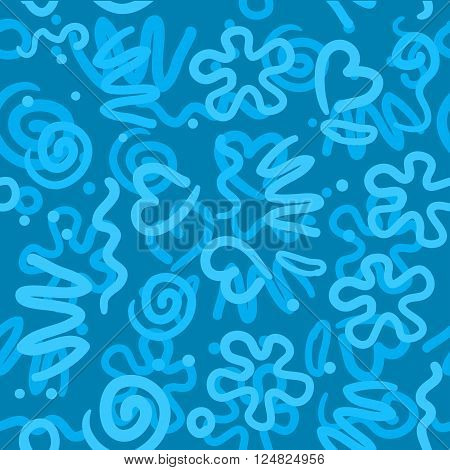 abstract background pattern with different elements brushstroke